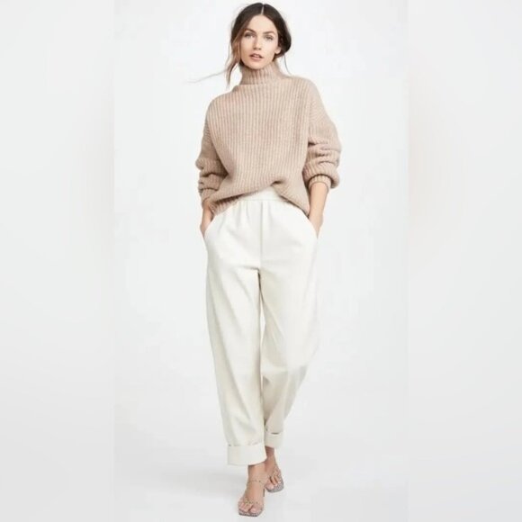 Anine Bing knit sweater wool alpaca Beige Turtleneck jumper neutral minimal XS - Picture 6 of 13